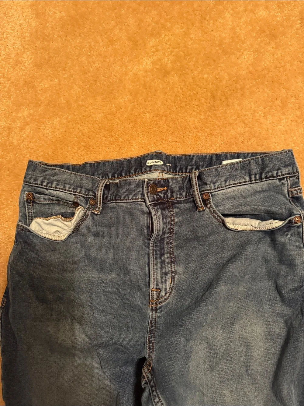 Old Navy Straight Leg Denim Jeans in Faded Blue Size 36 x 30